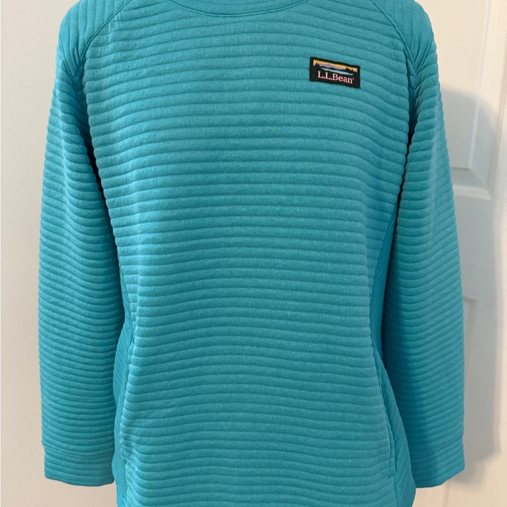 L.L. Bean Aqua Striped Top